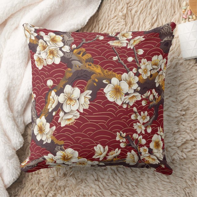 Elegant Cherry Blossom Seamless Pattern (17) Cushion (Blanket)