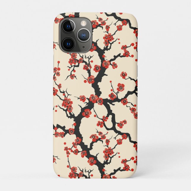 Elegant Cherry Blossom Seamless Pattern (1) Case-Mate iPhone Case (Back)