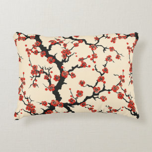 Elegant Cherry Blossom Seamless Pattern (1) Decorative Cushion