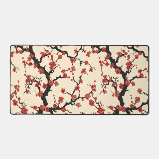 Elegant Cherry Blossom Seamless Pattern (1) Desk Mat