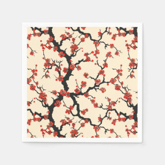 Elegant Cherry Blossom Seamless Pattern (1) Napkin