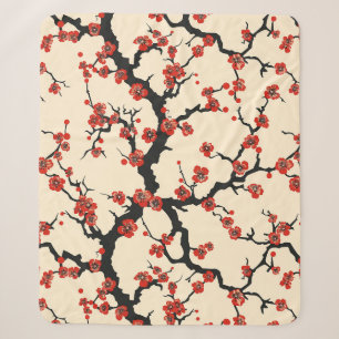 Elegant Cherry Blossom Seamless Pattern (1) Sherpa Blanket