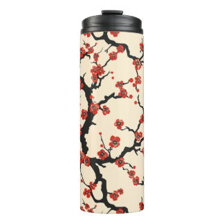 Elegant Cherry Blossom Seamless Pattern (1) Thermal Tumbler