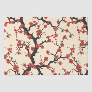 Elegant Cherry Blossom Seamless Pattern (1) Tissue Paper