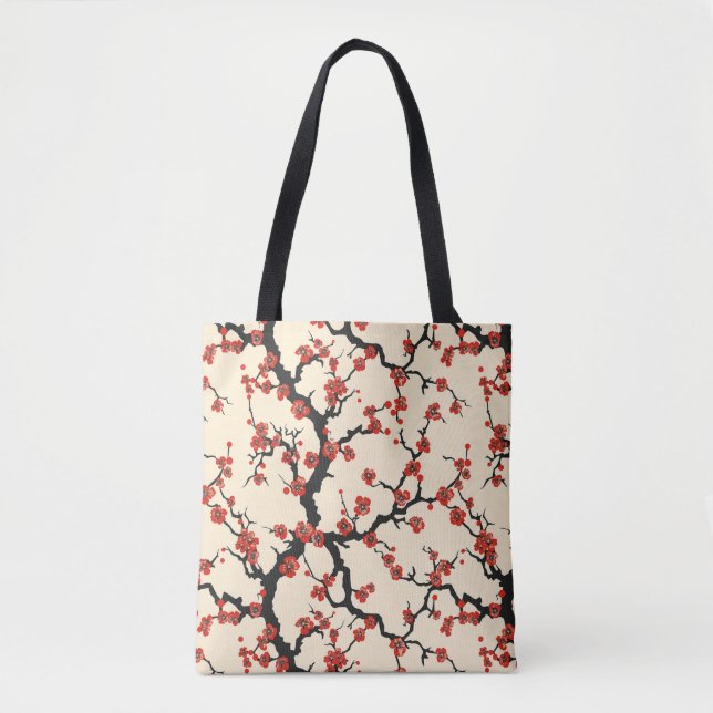 Elegant Cherry Blossom Seamless Pattern (1) Tote Bag (Front)