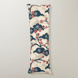 Elegant Cherry Blossom Seamless Pattern (2) Body Cushion