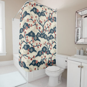 Elegant Cherry Blossom Seamless Pattern (2) Shower Curtain