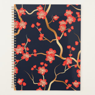 Elegant Cherry Blossom Seamless Pattern (3) Planner
