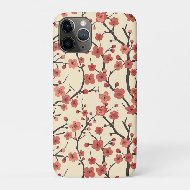 Elegant Cherry Blossom Seamless Pattern (4) Case-Mate iPhone Case (Back)
