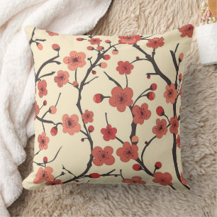 Elegant Cherry Blossom Seamless Pattern (4) Cushion