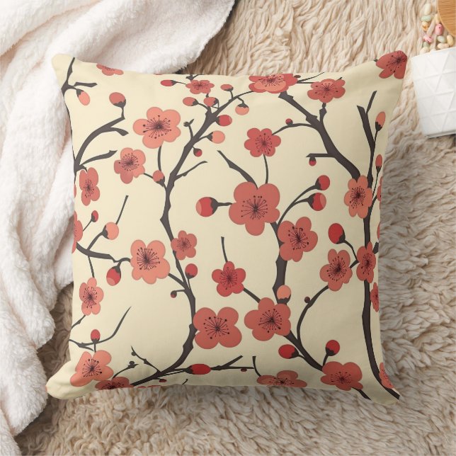 Elegant Cherry Blossom Seamless Pattern (4) Cushion (Blanket)