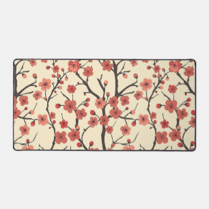 Elegant Cherry Blossom Seamless Pattern (4) Desk Mat