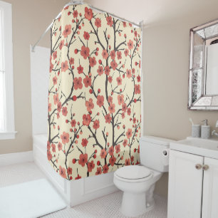 Elegant Cherry Blossom Seamless Pattern (4) Shower Curtain
