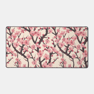 Elegant Cherry Blossom Seamless Pattern (6) Desk Mat
