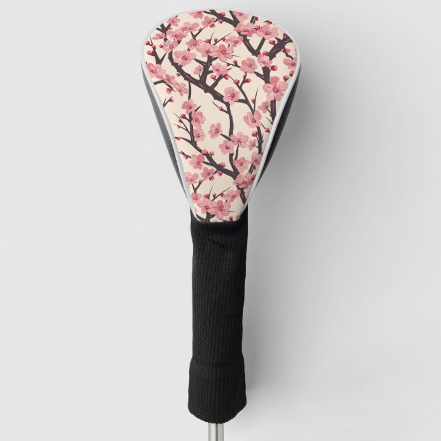 Elegant Cherry Blossom Seamless Pattern (6) Golf Head Cover (Front)