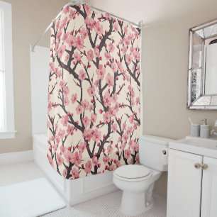 Elegant Cherry Blossom Seamless Pattern (6) Shower Curtain
