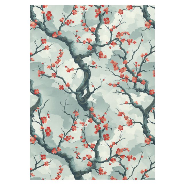 Elegant Cherry Blossom Seamless Pattern (7) Tablecloth (Front)