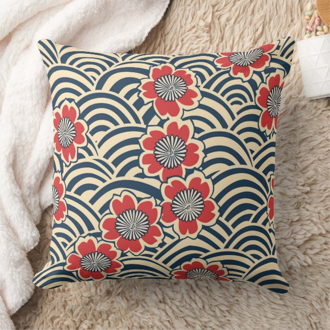 Elegant Cherry Blossom Seamless Pattern (8) Cushion (Blanket)