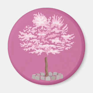 Elegant Cherry Blossom Tree Magnet