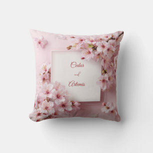 Elegant Cherry Blossom Wedding  Cushion