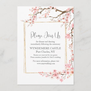 Elegant Cherry Blossom Wedding Enclosure Card