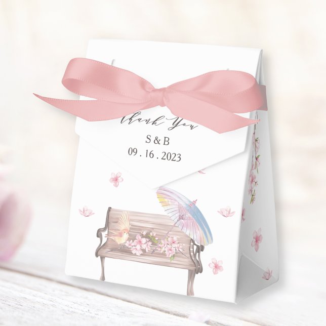 Elegant Cherry Blossom Wedding Favour Box (Creator Uploaded)