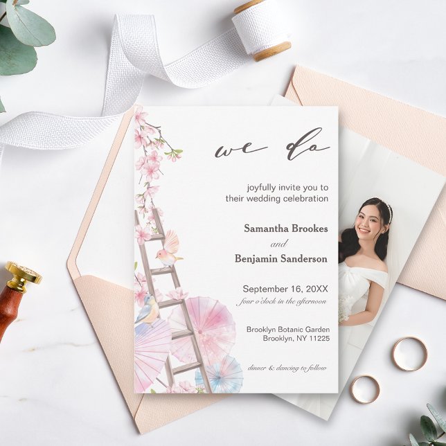Elegant Cherry Blossom Wedding Invitation (Creator Uploaded)