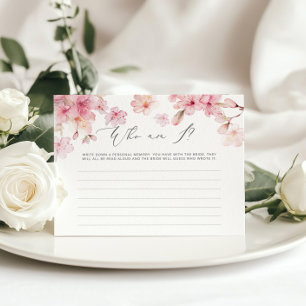 Elegant Cherry blossom Who am I bridal shower game