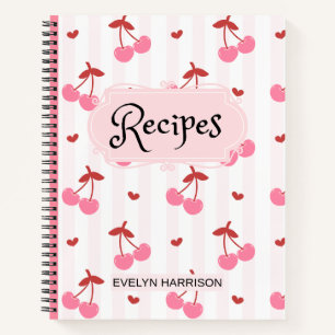 Elegant Cherry Coquette Recipe Journal Cooking