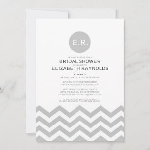 Elegant Chevron Bridal Shower Invitations