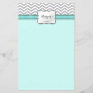 Elegant Chevron Modern Grey, white and Blue Flyer
