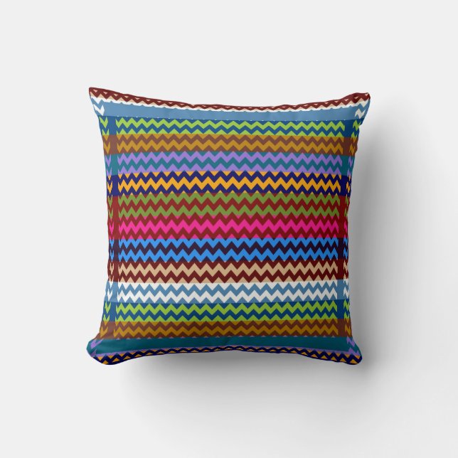Elegant Chevron Modern Zigzag 7 Cushion (Front)