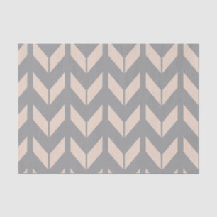 Elegant Chevron Pink and Grey Tissue Paper
