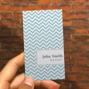 Elegant Chevron Stripes Lawyer Business Card