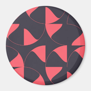 Elegant, chic, abstract circular geometric flowers magnet