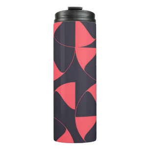 Elegant, chic, abstract circular geometric flowers thermal tumbler