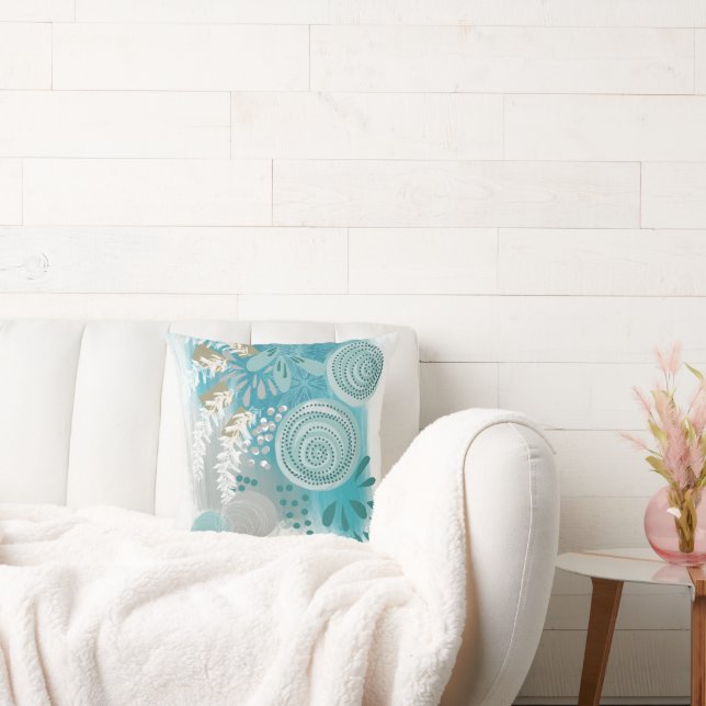 Elegant chic Abstract Floral Cushion (Couch)