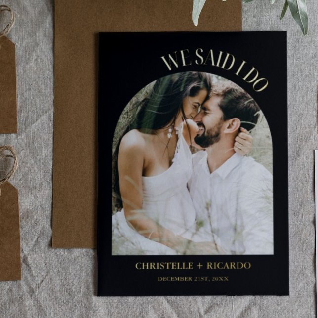 Elegant & Chic black & Gold Arch Elopement Wedding (Creator Uploaded)