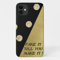 Elegant Chic Black Gold Dots-Motivational Message