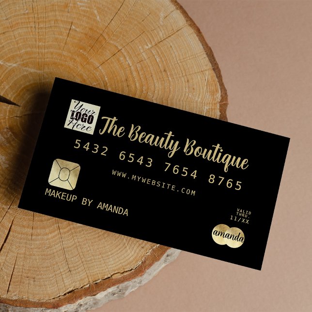 Elegant Chic Black Gold Luxury Credit Card Logo (Elegant Chic Black Gold Luxury Credit Card Logo )