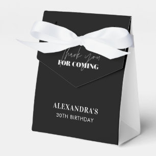 Elegant Chic Black White Thank You Favour Box