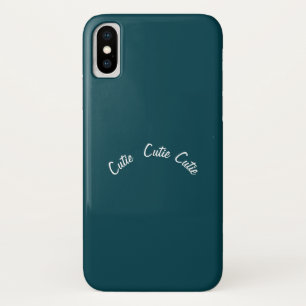   Elegant Chic  Blue Teal iPhone X Case