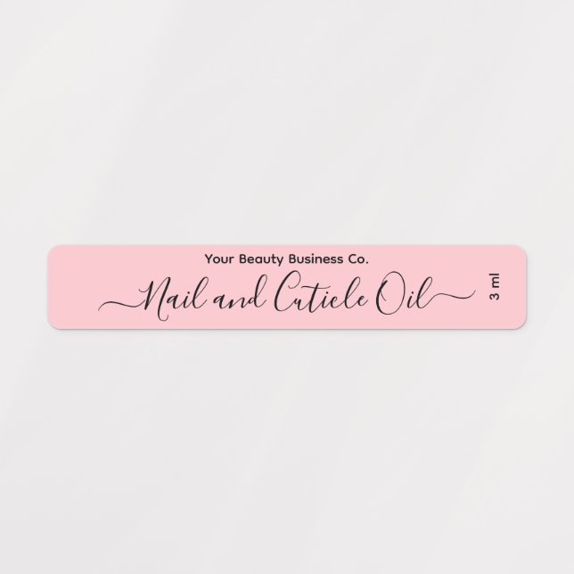 Elegant Chic Blush Pink Nail Oil Beauty Product (Design 1)