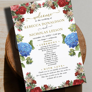 Elegant Chic Bouquet Wedding Program