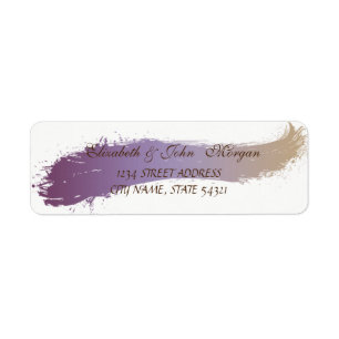 Elegant Chic ,Brush Stroke Address Label Return Address Label