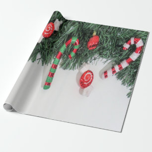 Elegant Chic Christmas Candy Holiday Wrapping Paper