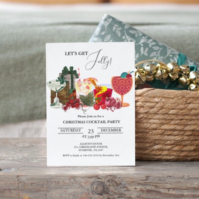Elegant & chic christmas cocktail party invitation (Creator Uploaded)