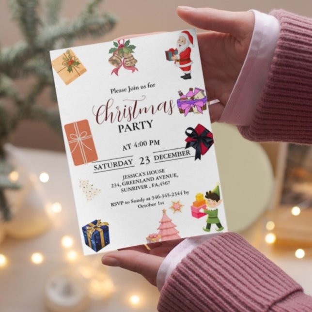 Elegant & Chic christmas party Holiday party Invitation (Creator Uploaded)
