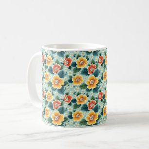 Elegant Chic Colourful Stylish Modern  Flowers Coffee Mug