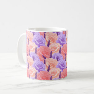 Elegant Chic Colourful Stylish Modern Roses Coffee Mug